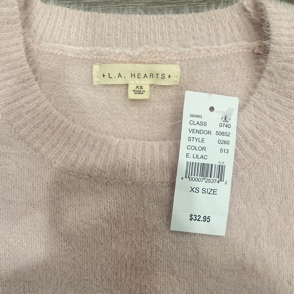 NWT PACSUN women’s light pink cashmere crop top! - Picture 2 of 4
